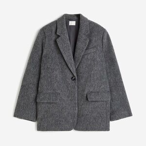 H&M OVERSIZED WOOL BLEND BLAZER JACKET